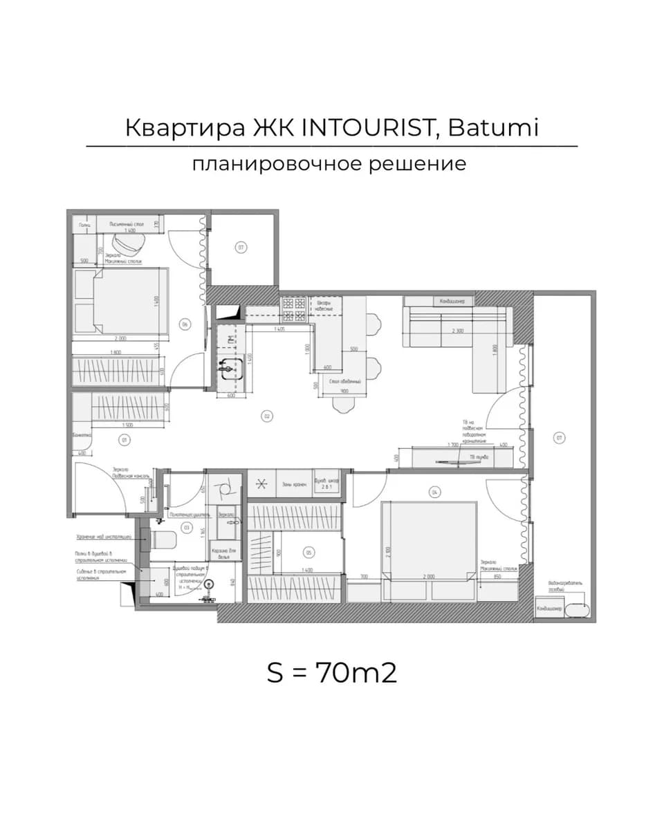 Квартира для семьи с подростком.